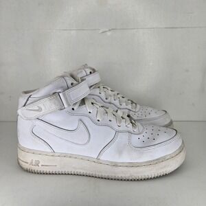 Nike Air Force 1 Mid Triple White Youth Sz  7Y  Women's 8.5  Shoes Sneakers AF1